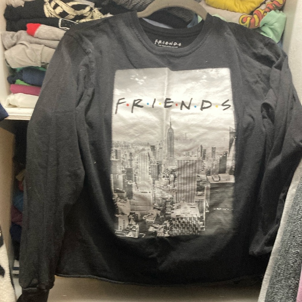 FRIENDS Black Long Sleeve Tee Iconic Design